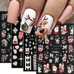 5D Embossed Christmas Nail Art Stickers