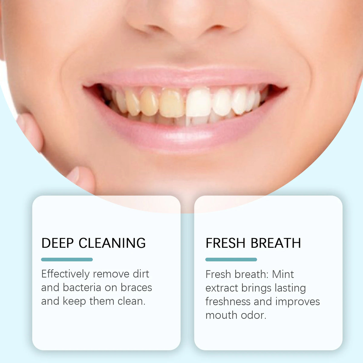 Refreshing Mint Foam Cleaner for Dental Aligners and Retainers