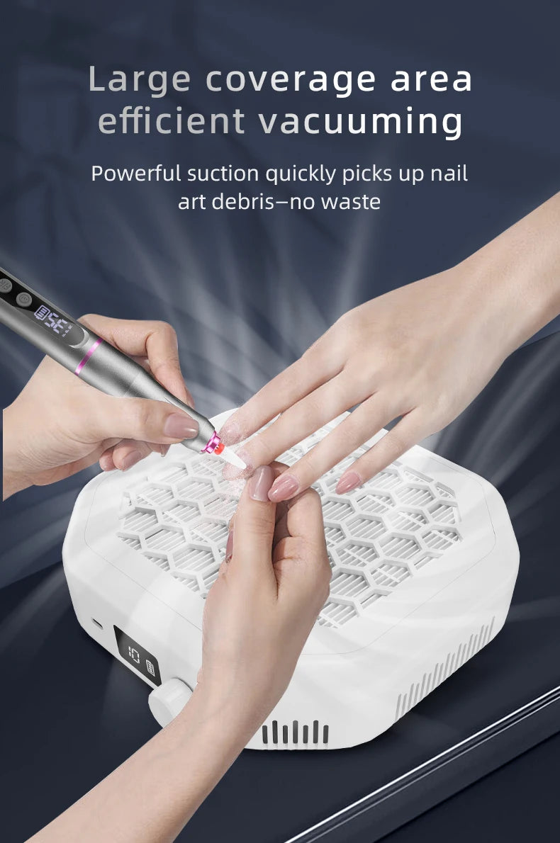 Professional Cordless Nail Dust Collector with Powerful Suction - 10
