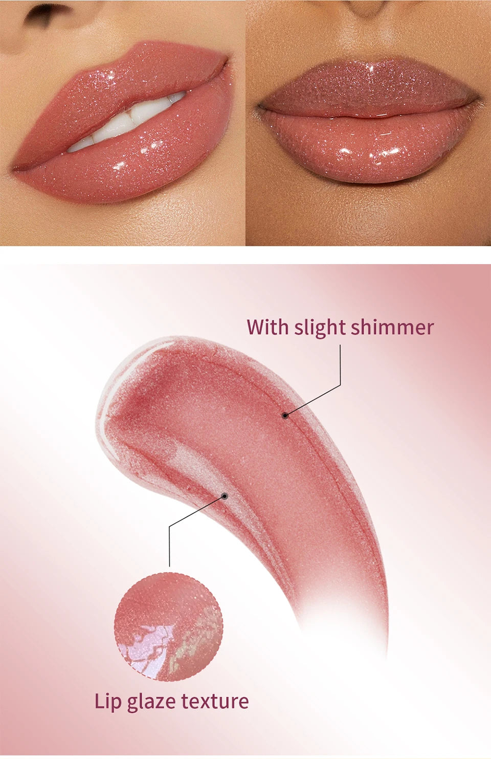 Moisturizing Shimmer Lip Gloss for Plump Hydrated Lips