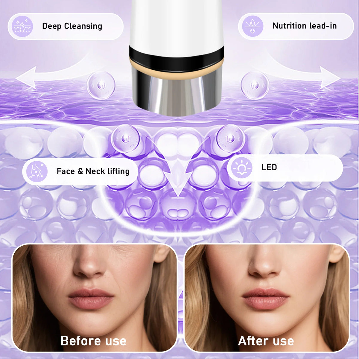 4-Mode Microcurrent Facial Lifting and Skin Tightening Device