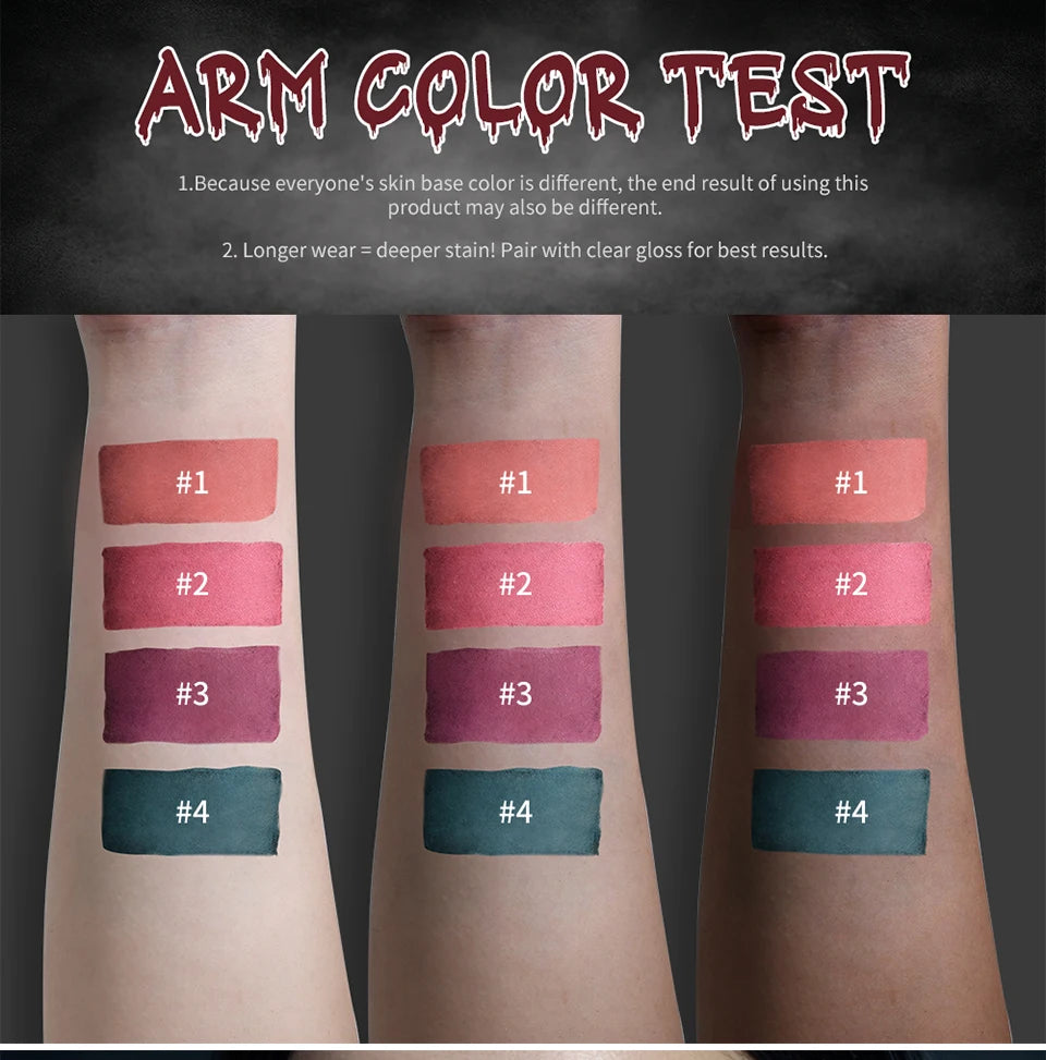 Waterproof Matte Lip Stain for Halloween Makeup - 12