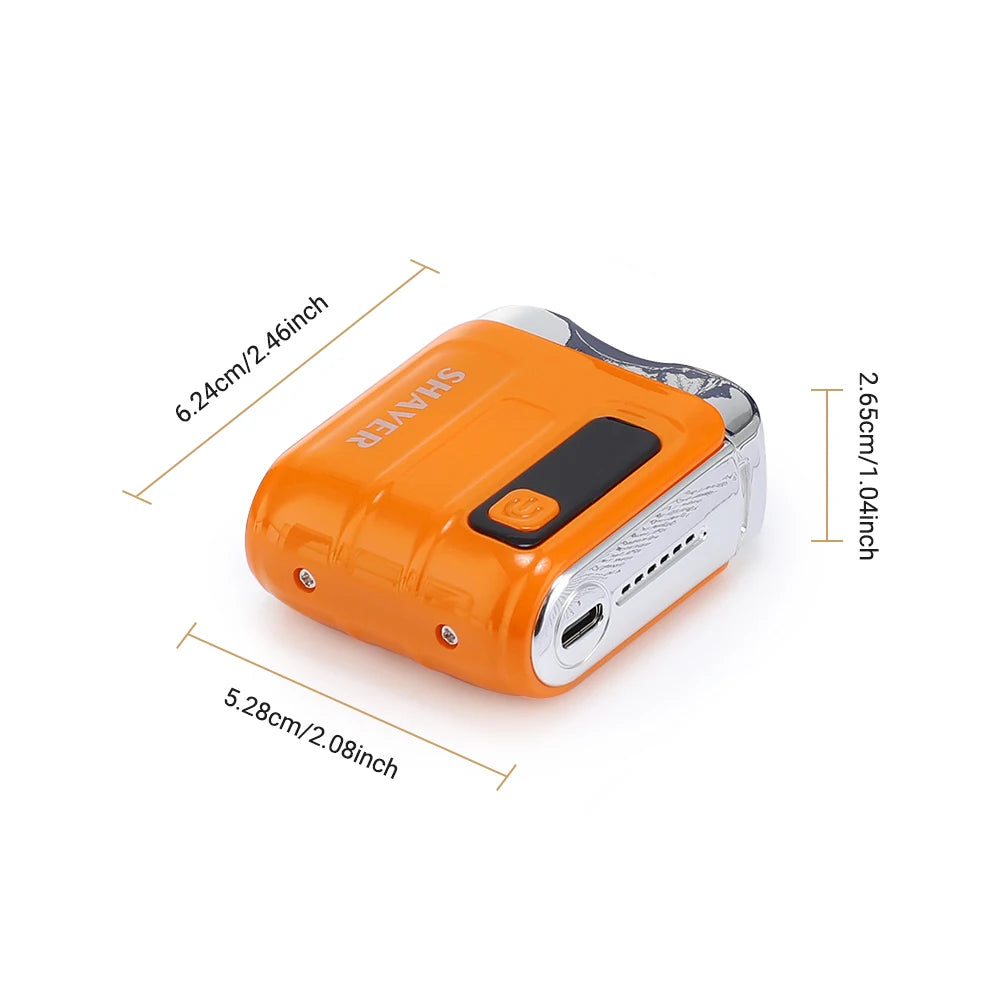 Portable Electric Dual-Head Shaver for Men with LED Display