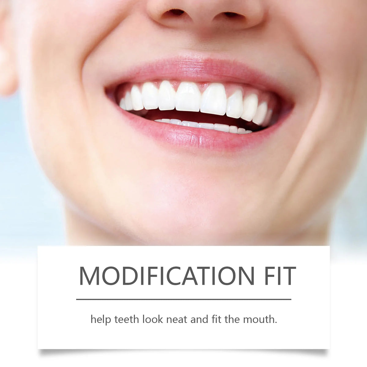 Cosmetic Denture and Cleaning Kit for Missing or Stained Teeth