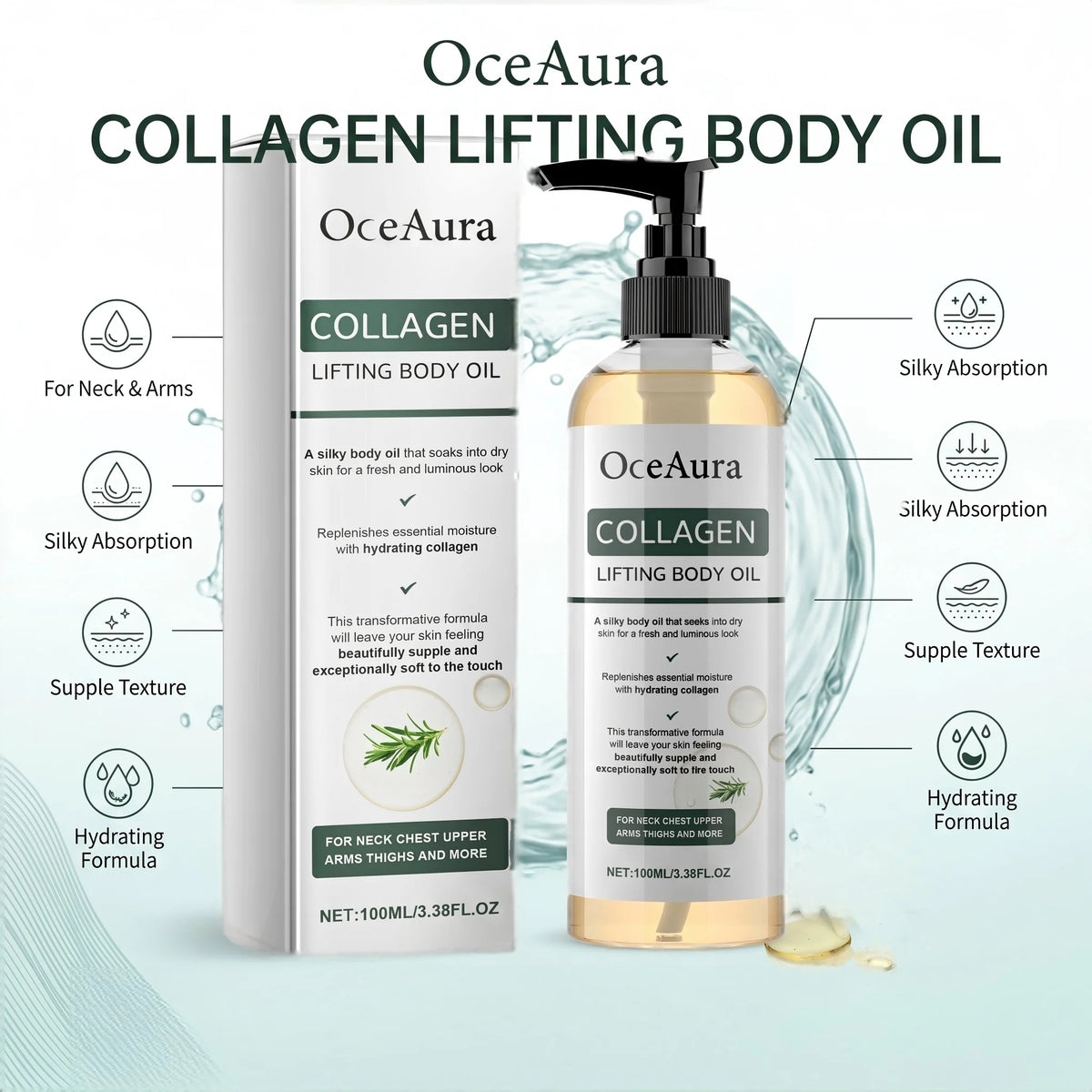 Collagen Body Firming and Hydrating Massage Oil