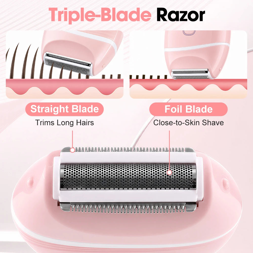 3-in-1 Electric Cordless Shaver for Women
