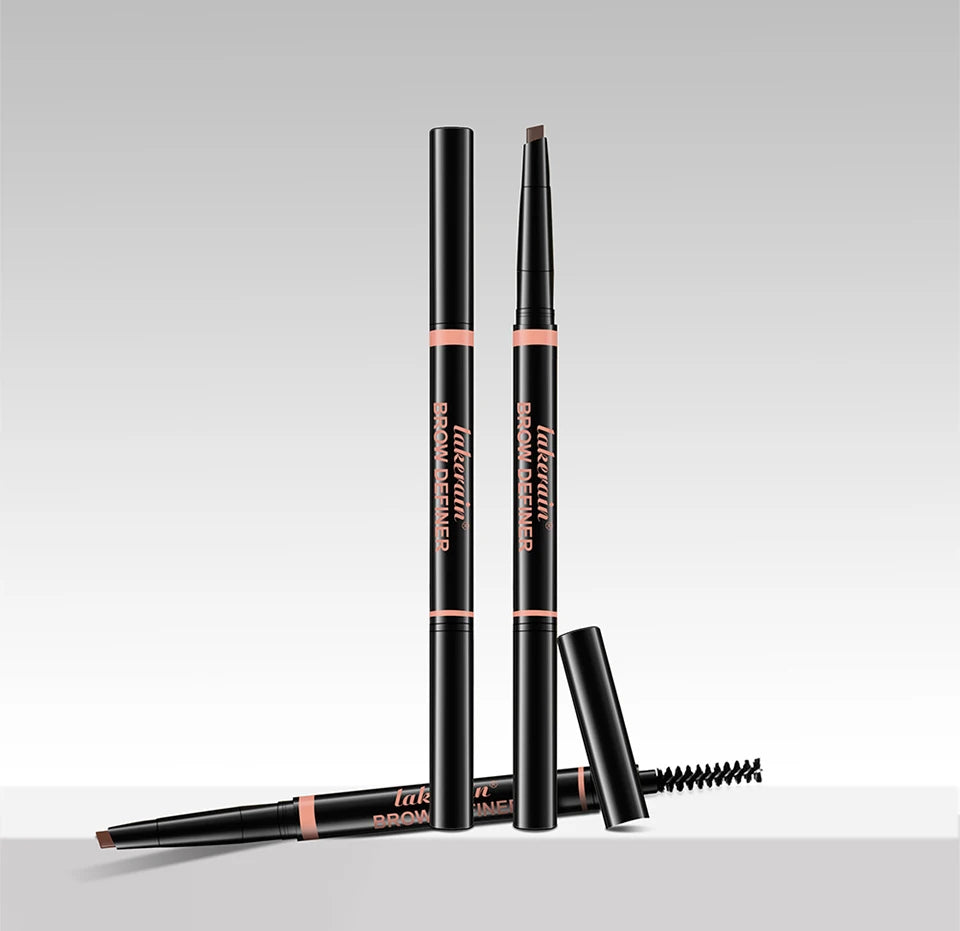 Waterproof Triangular Tip Eyebrow Pencil with Grooming Brush - 20