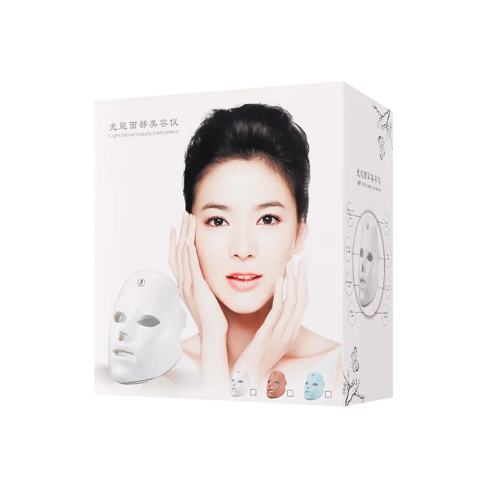 7-Color LED Light Therapy Facial Mask for Skin Rejuvenation - 13