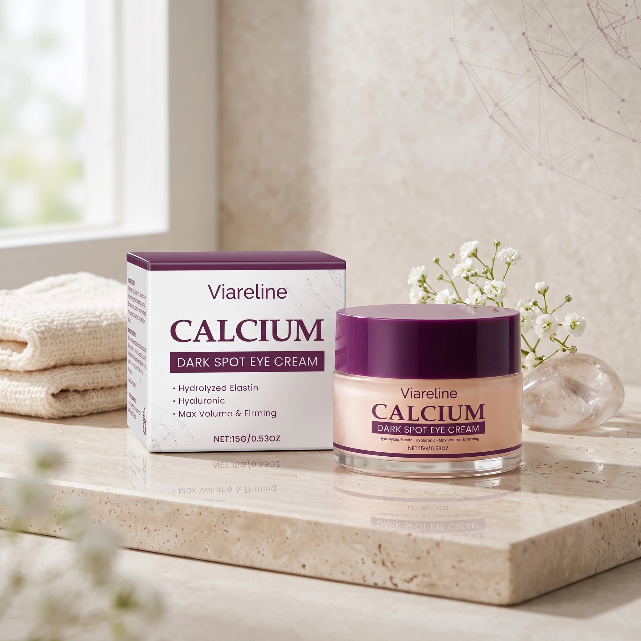 Calcium Eye Cream for Dark Circles and Fine Lines - 3