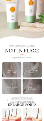 Pain-Free Aloe Vera Hair Removal Cream for Smooth Skin