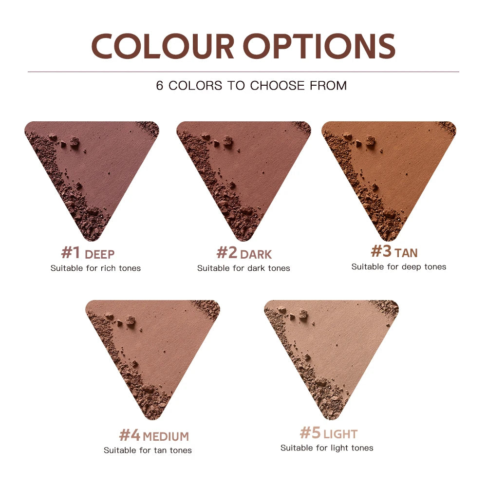 Long-Lasting Matte Bronzer Contour Powder for Face Sculpting