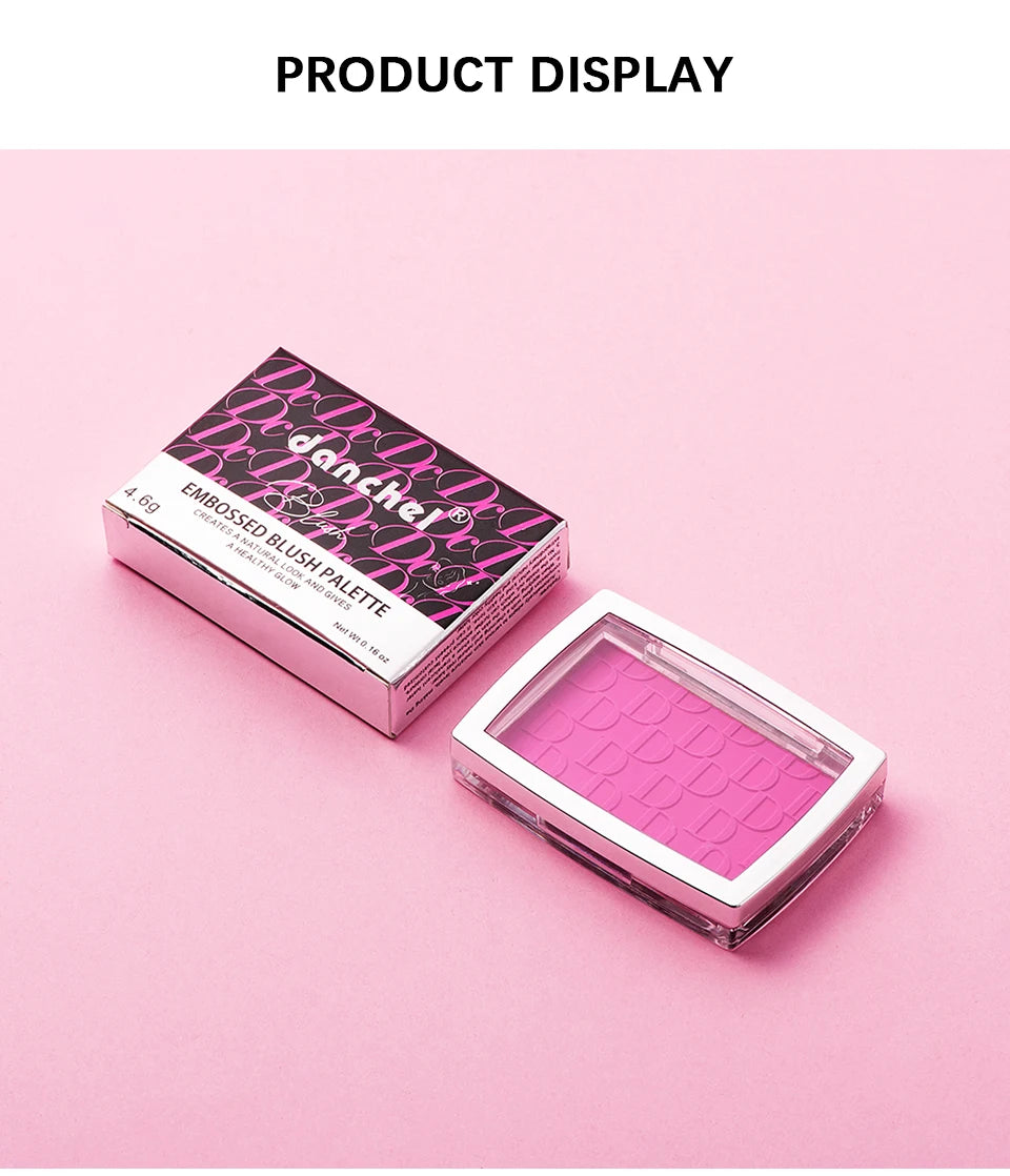 Matte Embossed Face Blush Palette - 18