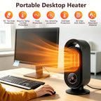 Portable Ceramic Space Heater with Touch Control and Timer