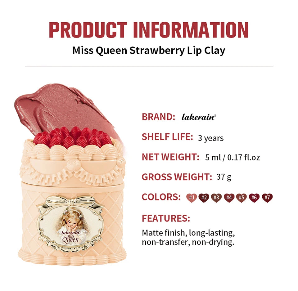 Velvet Matte Strawberry Lip Cream for Long-Lasting Hydration - 16
