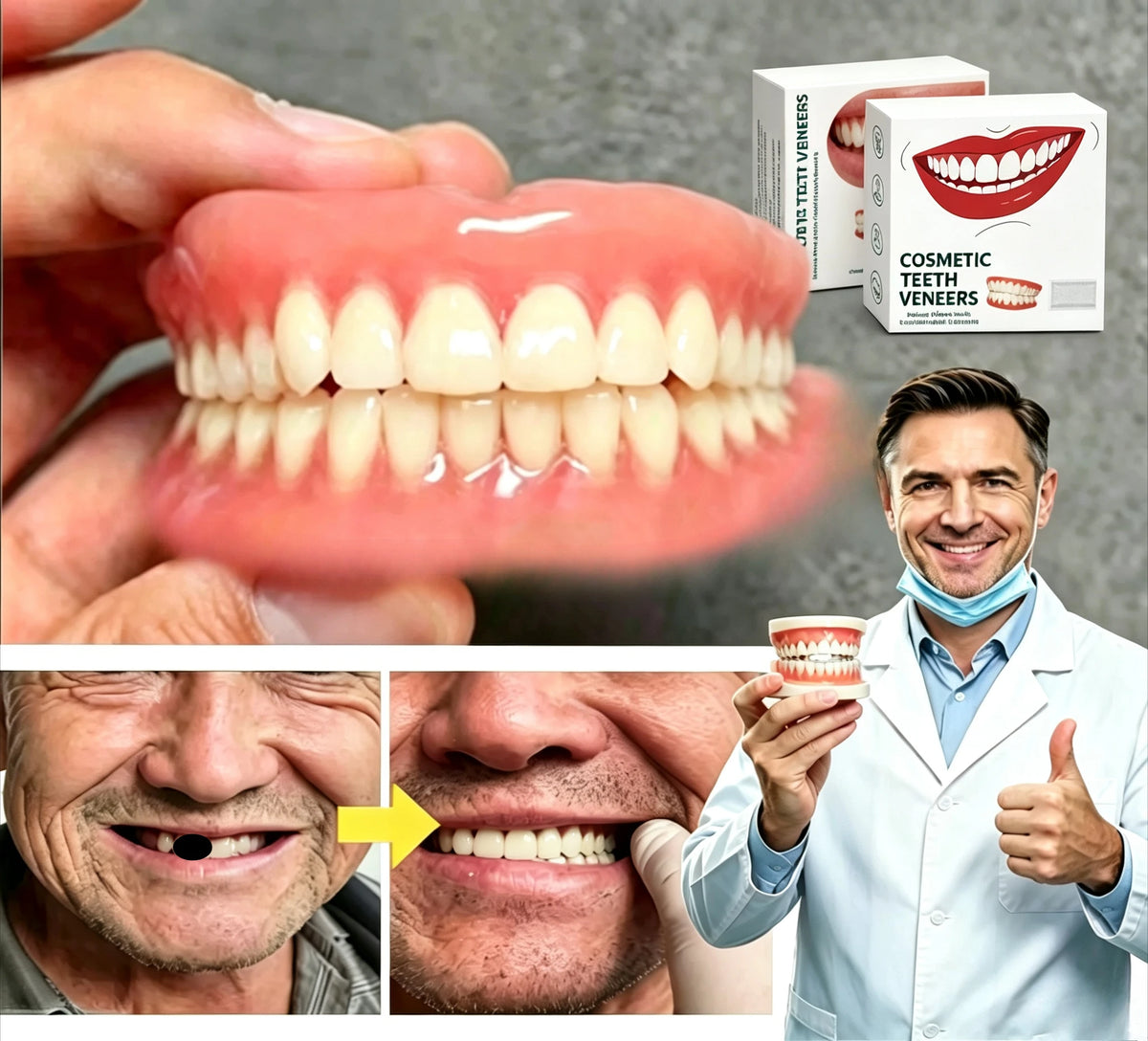 Custom Fit Temporary Smile Veneers for Instant Teeth Restoration