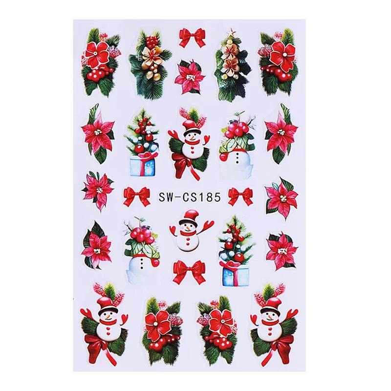 3D Christmas Cartoon Nail Art Sticker Decals