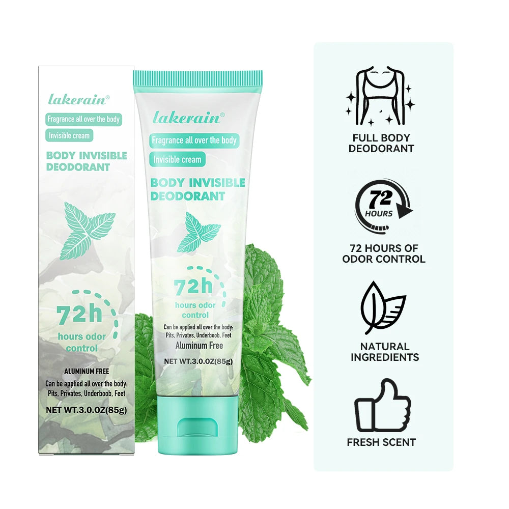 Long-Lasting Invisible Full Body Deodorant Cream