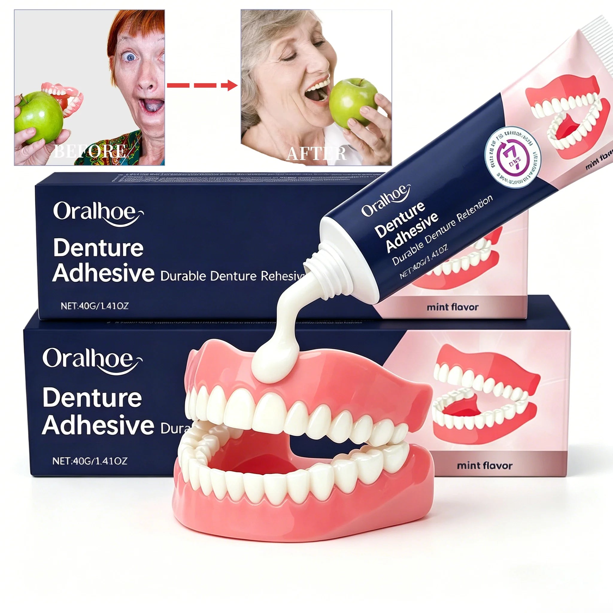 Denture Adhesive Cream for Secure Grip and Long-Lasting Hold - 1