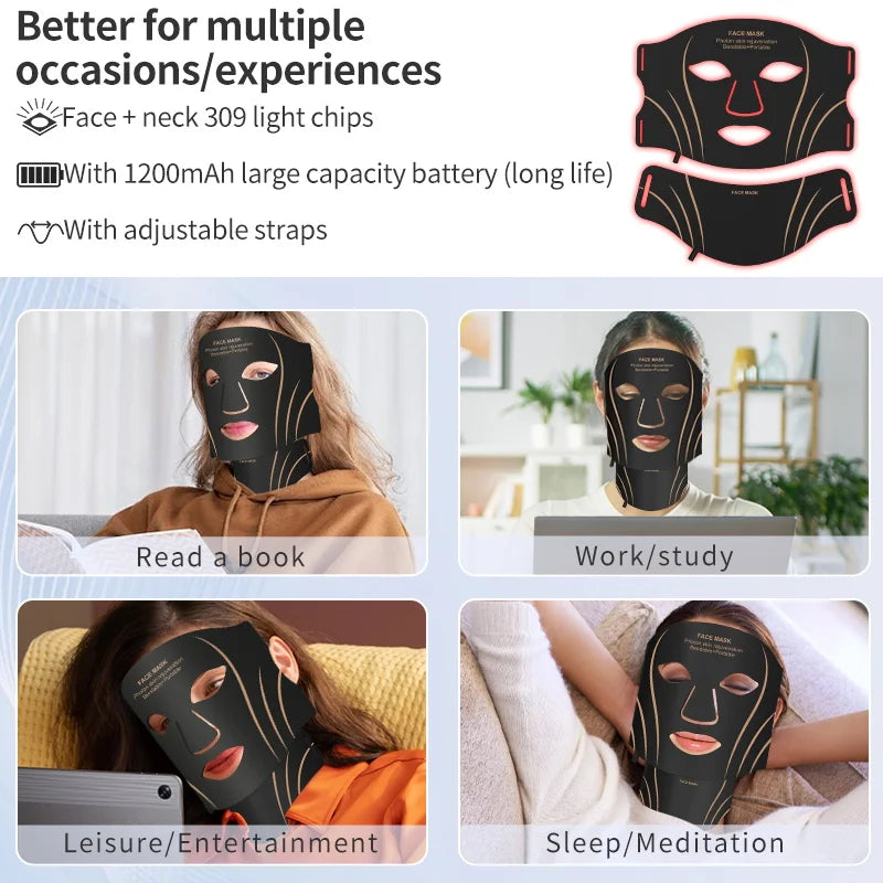7-Color LED Face and Neck Rejuvenation Mask - 6
