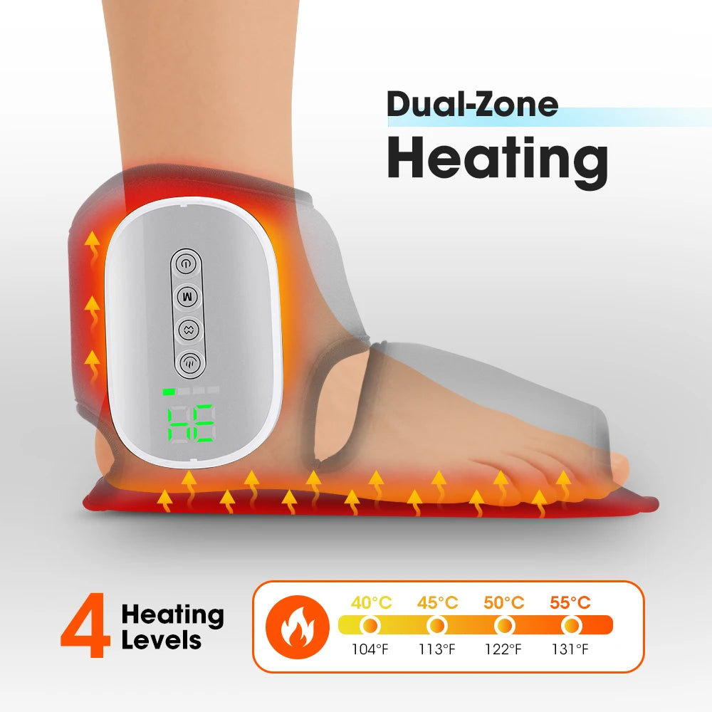 Wireless Heated Air Compression Foot and Ankle Massager - 10