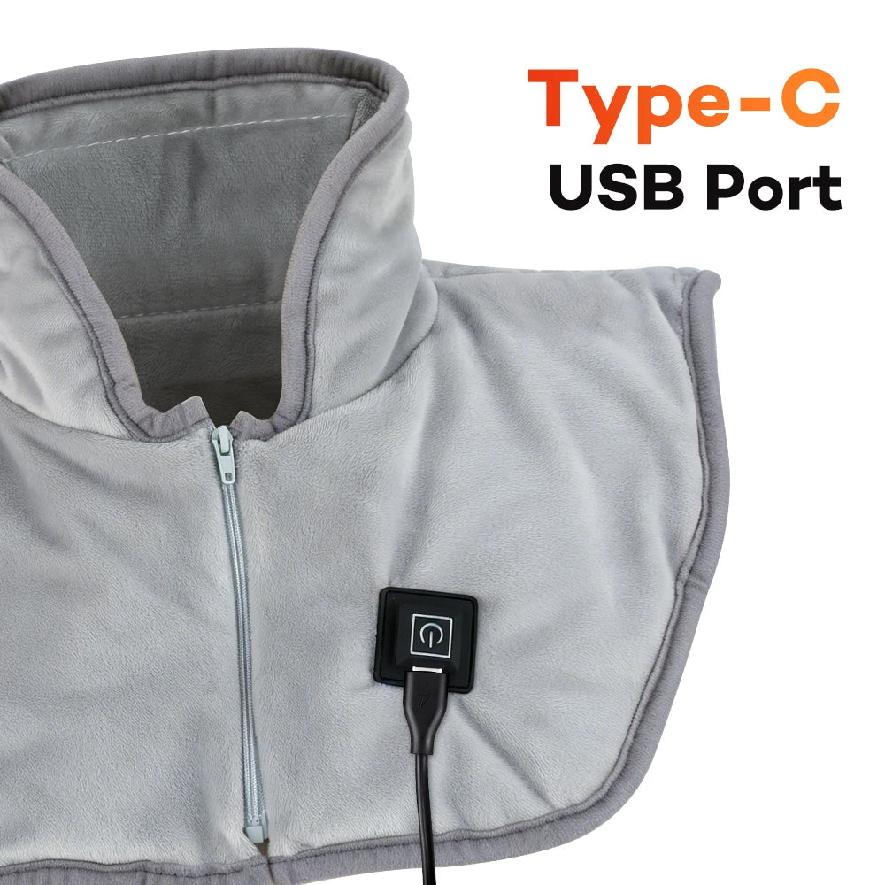 USB Heated Shoulder and Neck Warm Wrap with 3 Temperature Settings