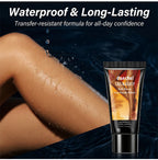 Waterproof Leg Foundation and Body Makeup with Application Glove