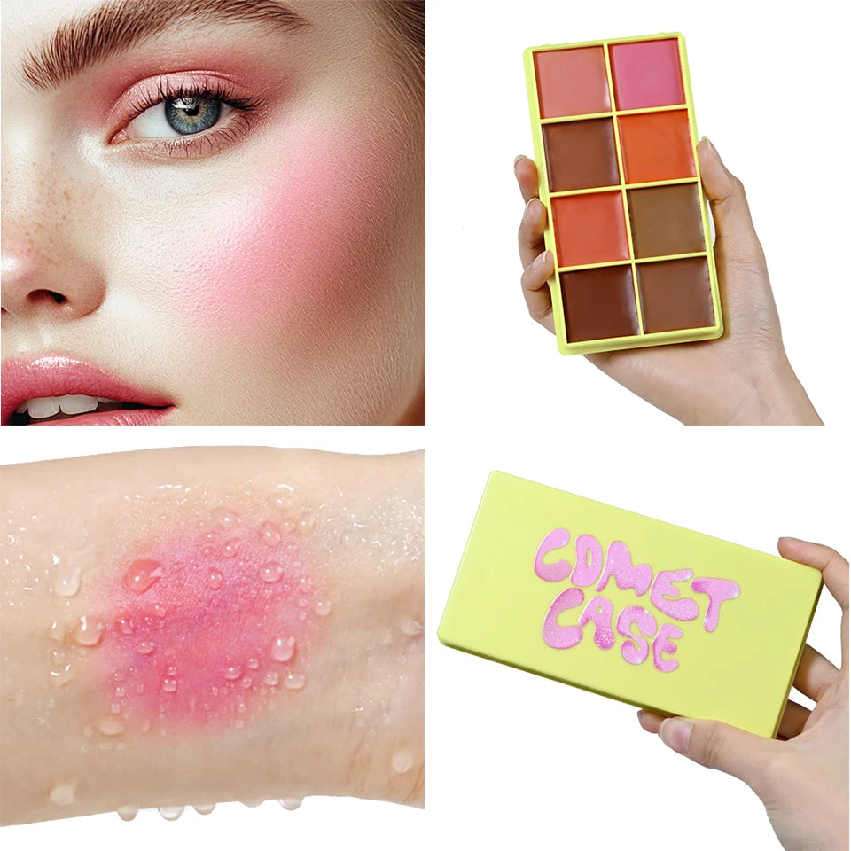 8-Color Cream Blush and Face Contouring Palette