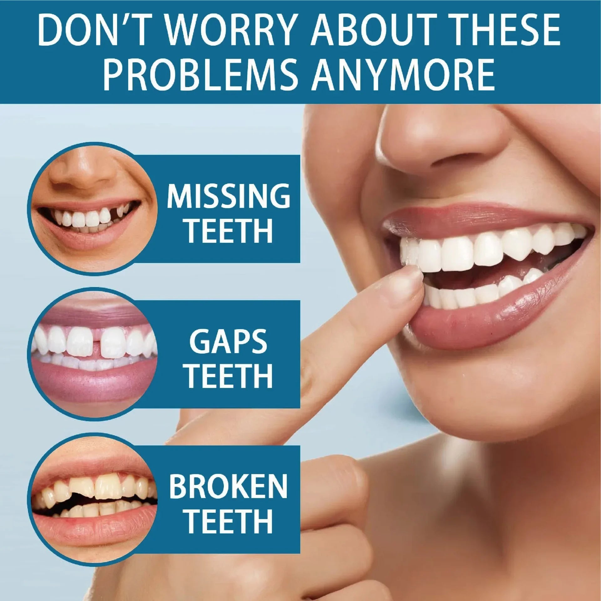 Adjustable Snap-On Dentures for Instant Smile Repair - 2
