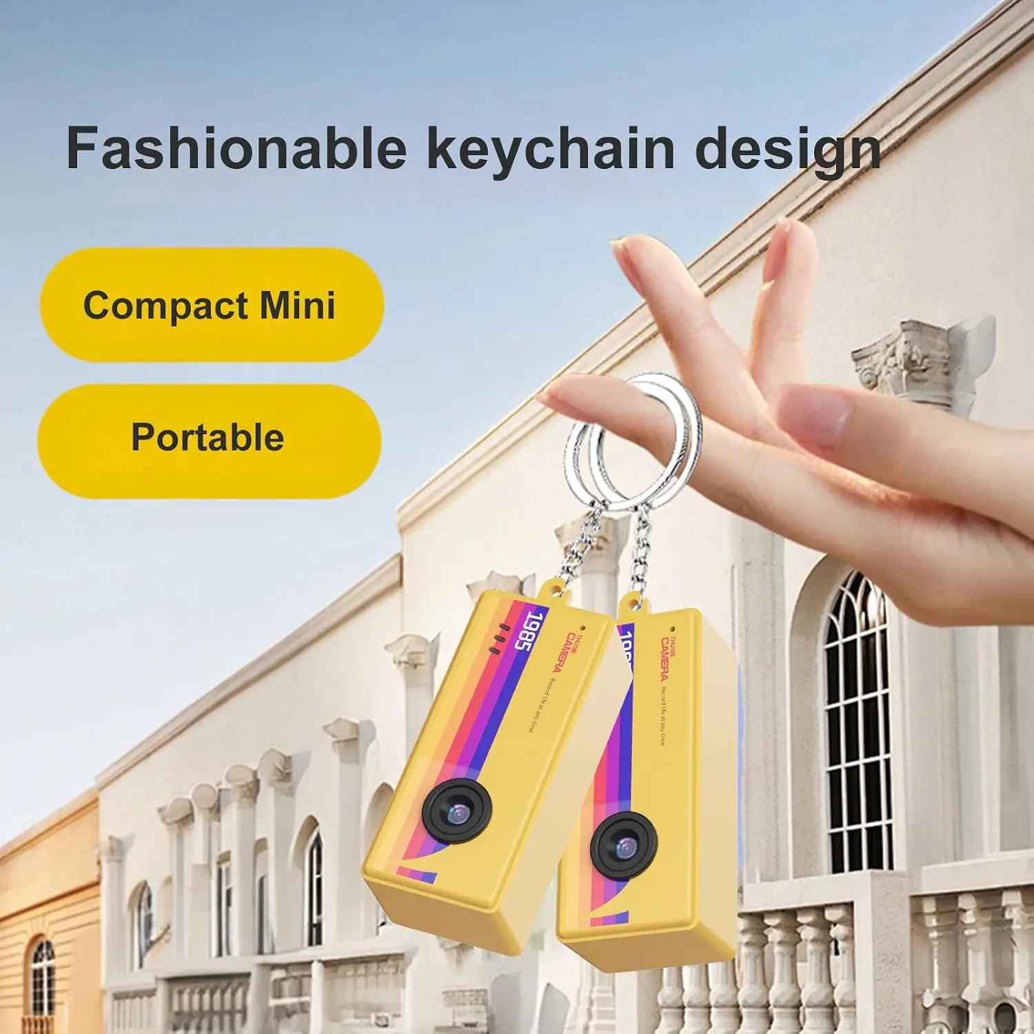 Mini Retro Keychain Digital Camera with LCD Screen - 4