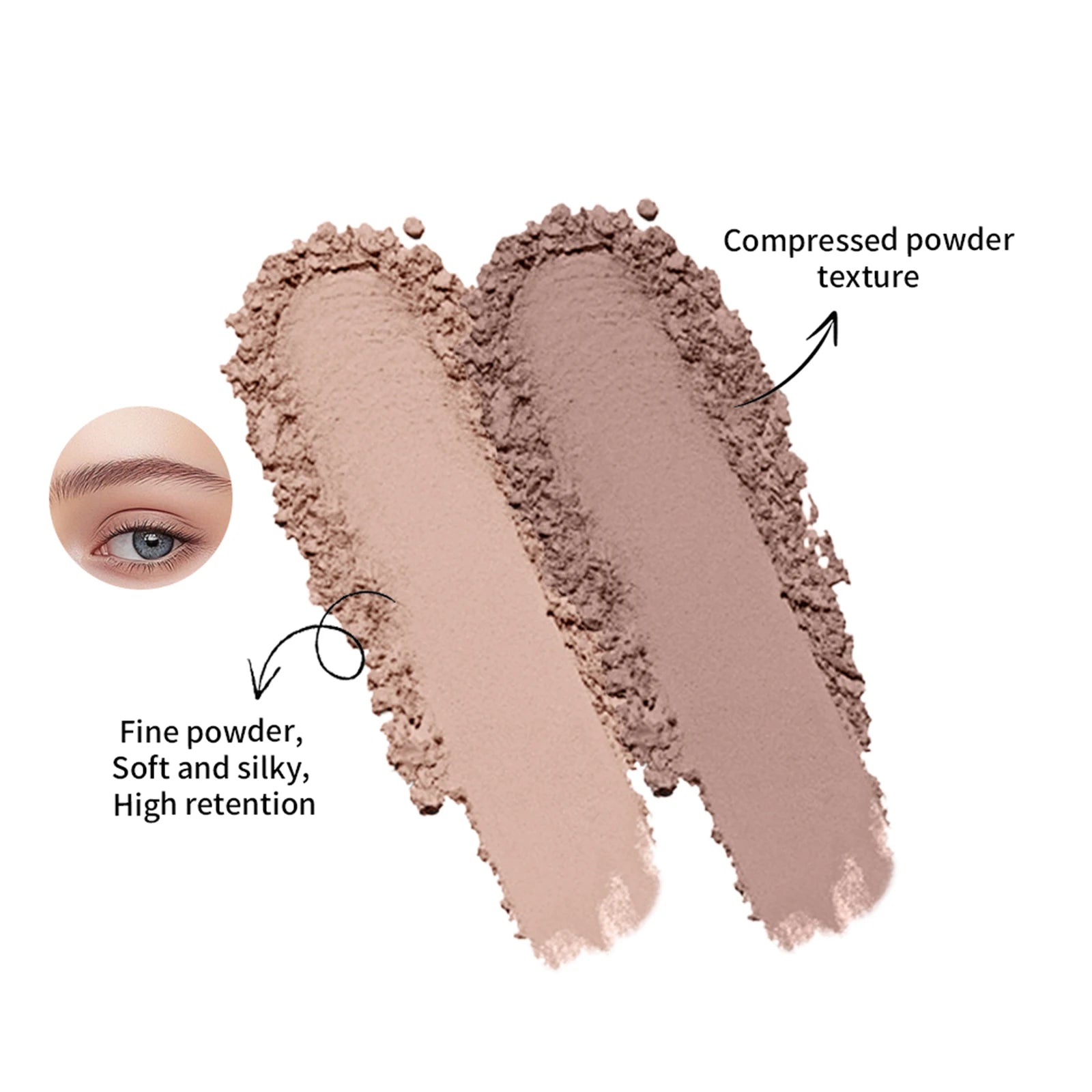 Dual-Tone Eyebrow Powder Palette with Grooming Brush - 6