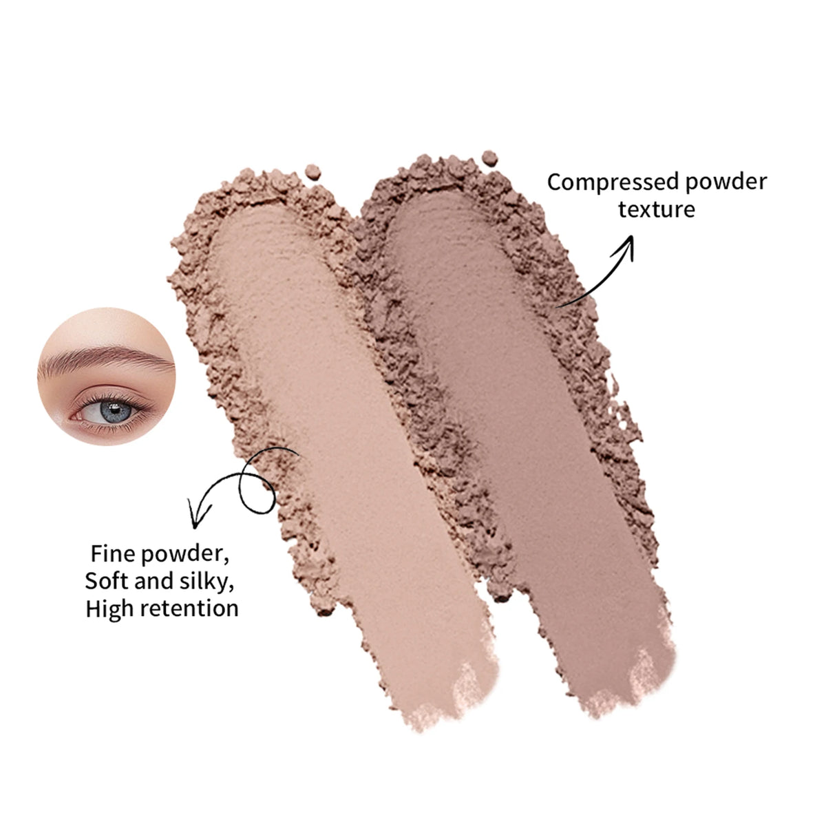 Dual-Tone Eyebrow Powder Palette with Grooming Brush