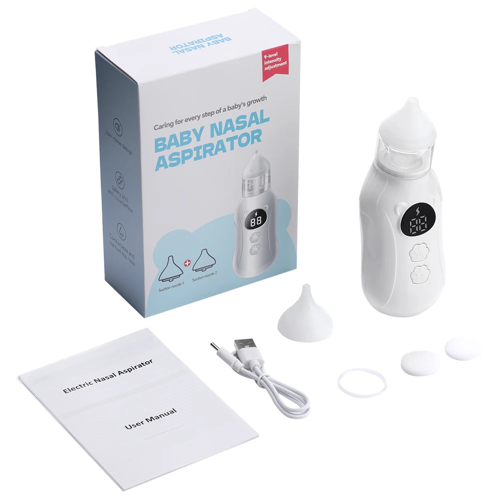 Electric Baby Nasal Aspirator with Music and Adjustable Suction