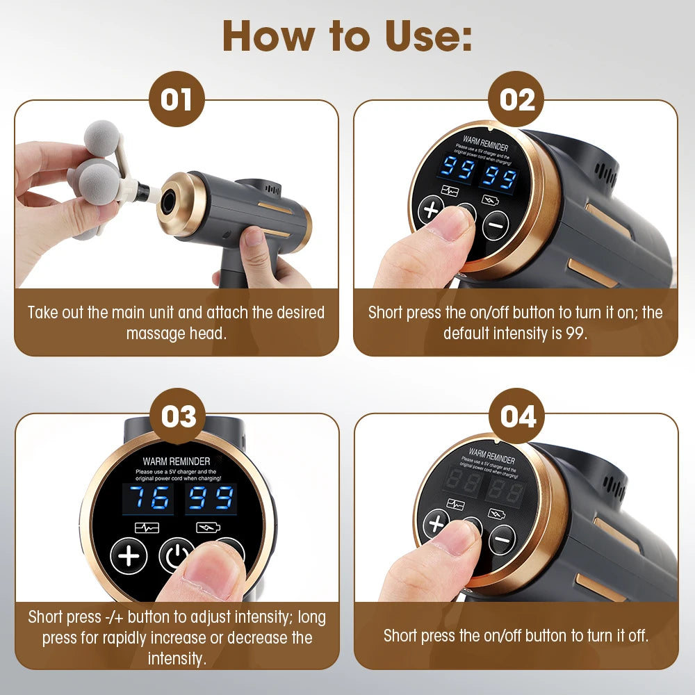 Portable Deep Tissue Percussion Muscle Massage Gun