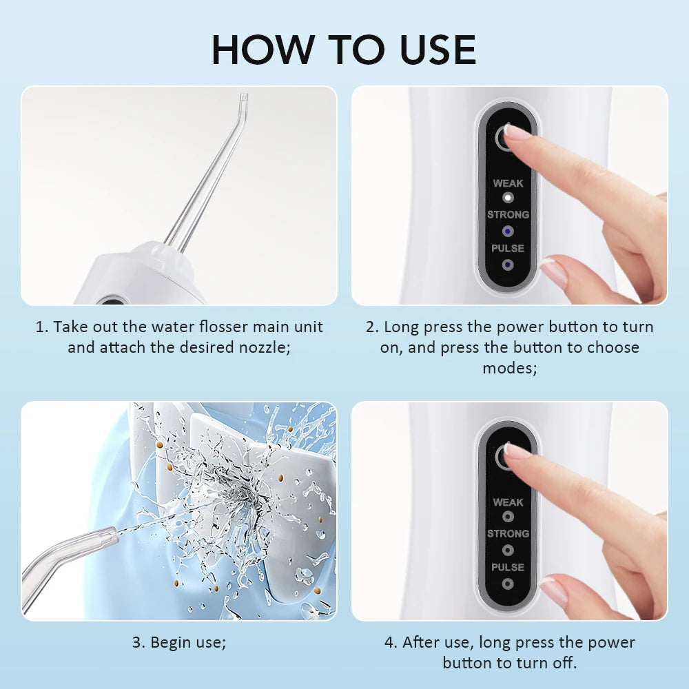 Portable Rechargeable Dental Water Flosser with 3 Cleaning Modes - 7