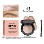Dual-Tone Eyebrow Powder Palette with Grooming Brush