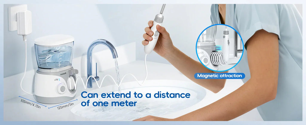 Electric Water Flosser for Teeth with 8 Multi-Function Nozzles