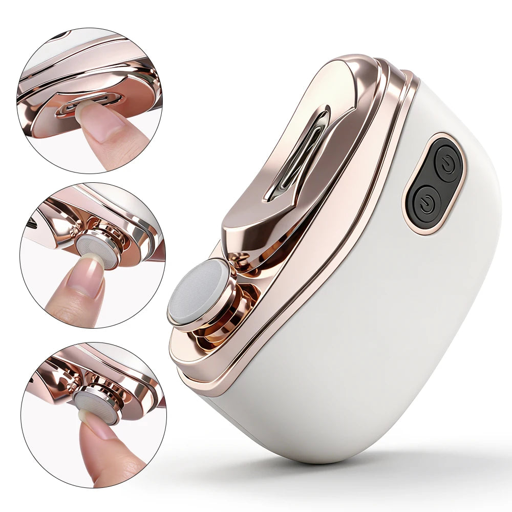 Automatic Electric Nail Clipper with LED Light