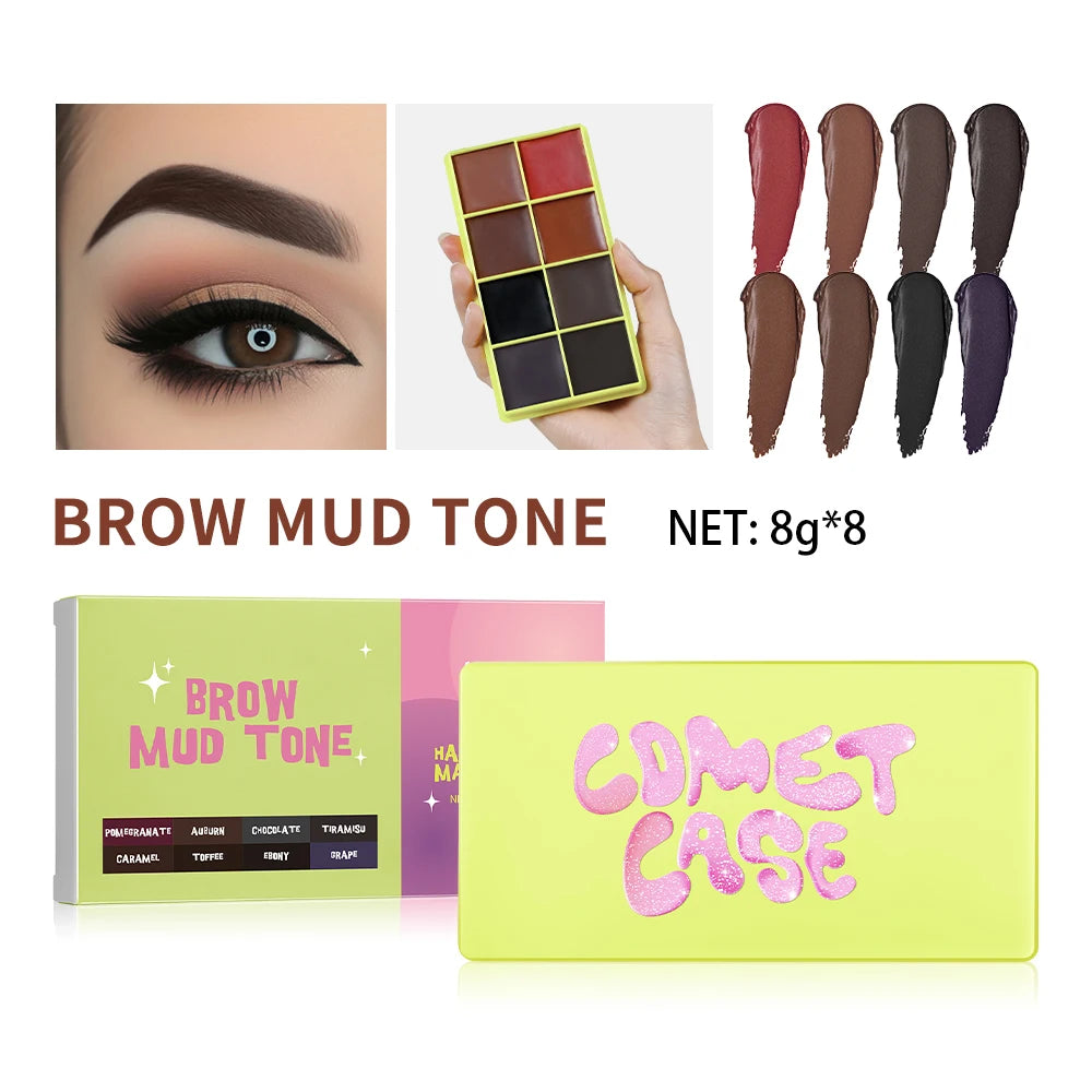 8-Color Cream Blush and Contour Palette for Natural Makeup Looks