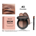 Dual-Tone Eyebrow Powder Palette with Grooming Brush