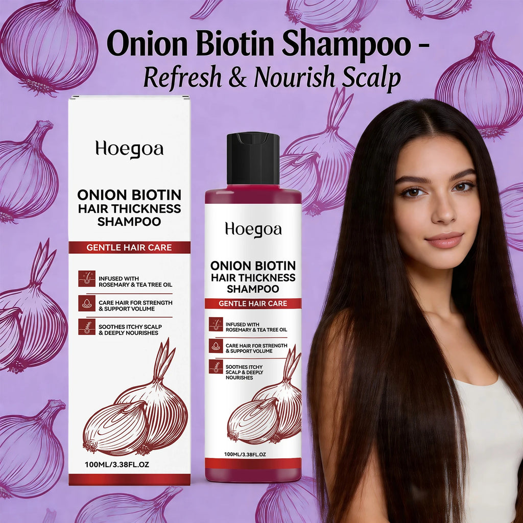 Onion Biotin Volumizing Shampoo for Hair Growth and Scalp Health