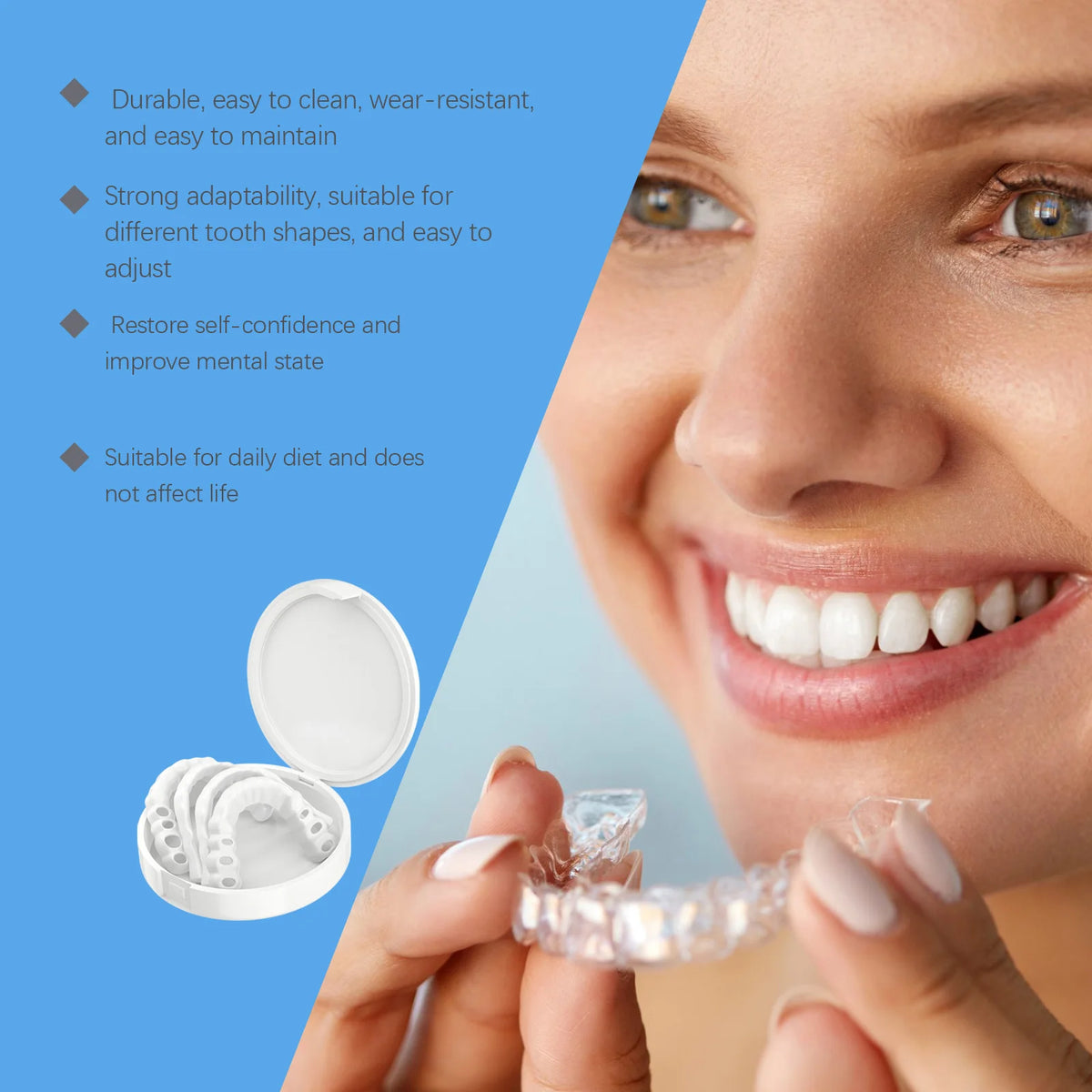 Adjustable Snap-On Dentures for Instant Smile Repair