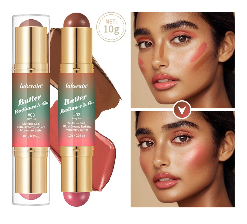2-in-1 Dual Ended Bronzer and Blush Makeup Stick - 12
