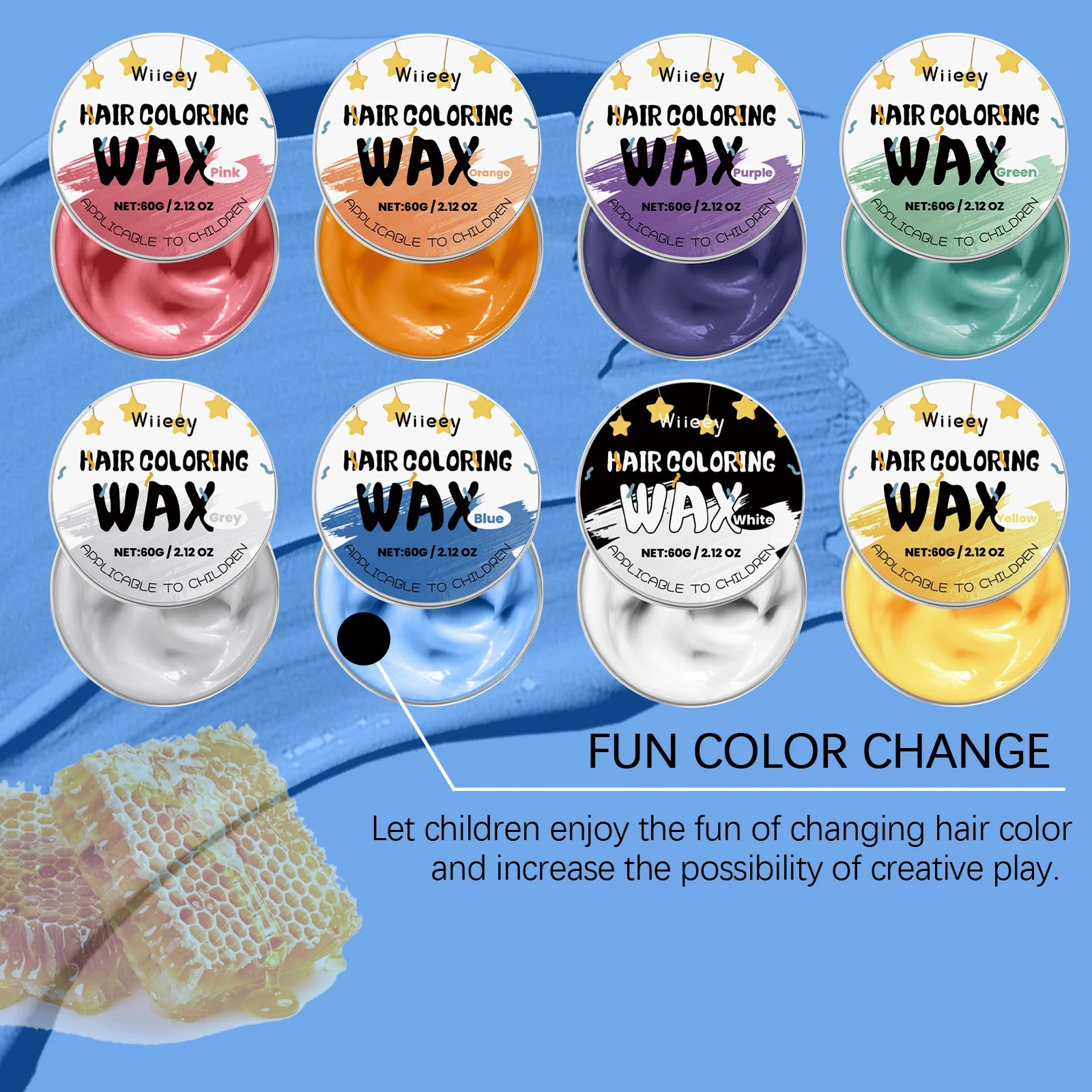 Temporary Washable Hair Color Wax for Kids and Parties - 21