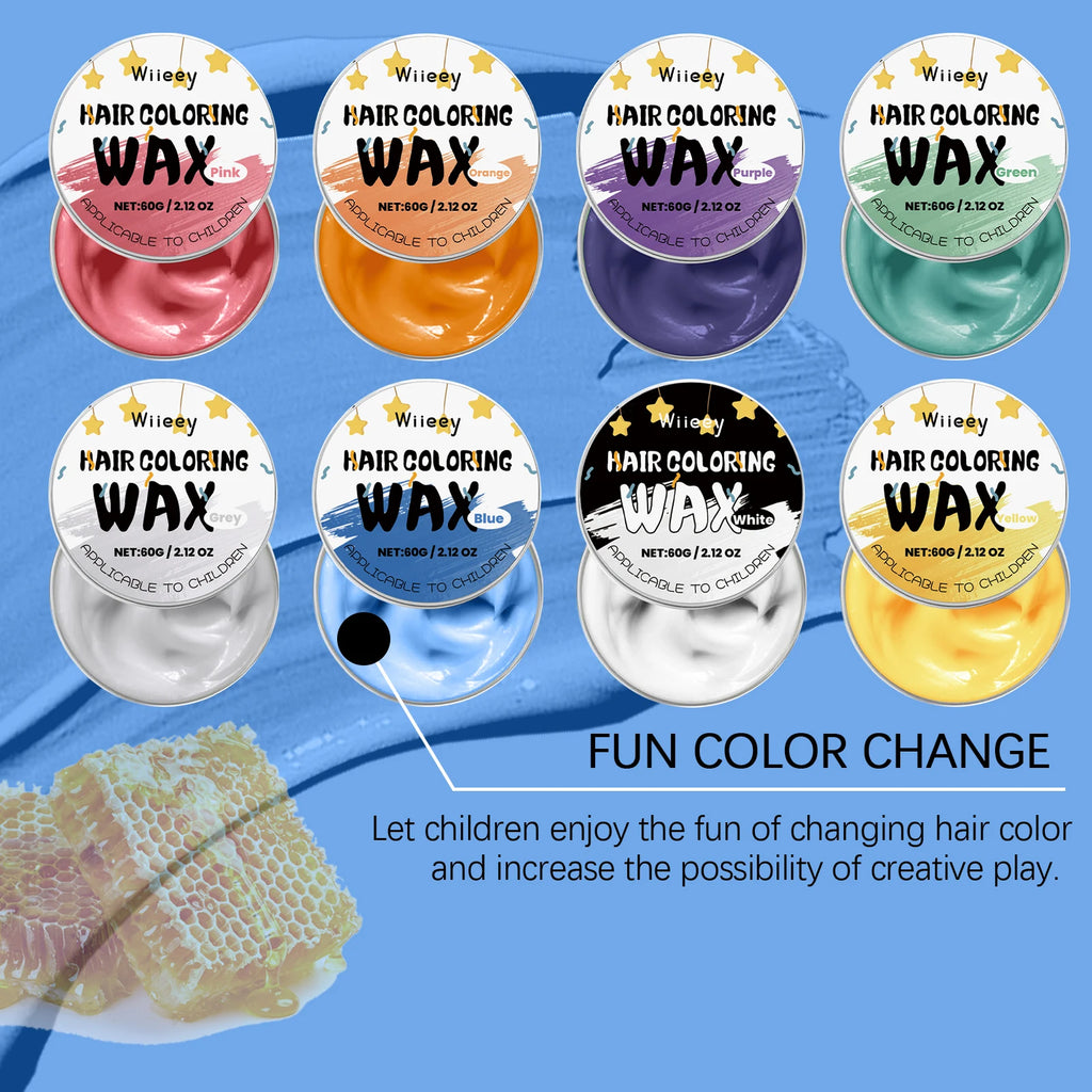 Temporary Washable Hair Color Wax for Kids and Parties