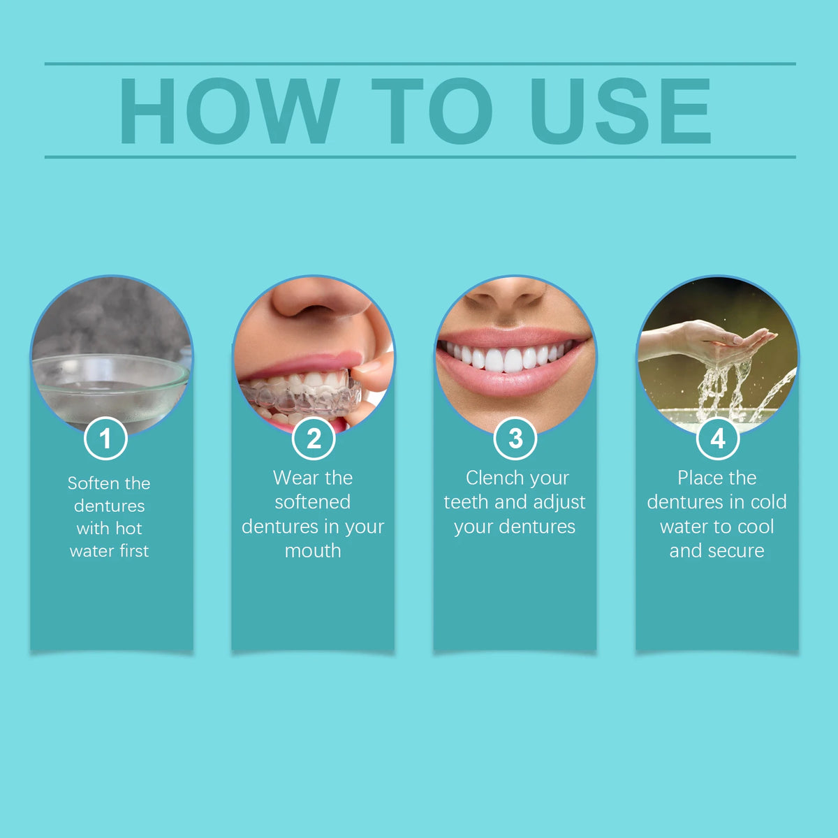 Adjustable Snap-On Dentures for Missing Teeth Repair