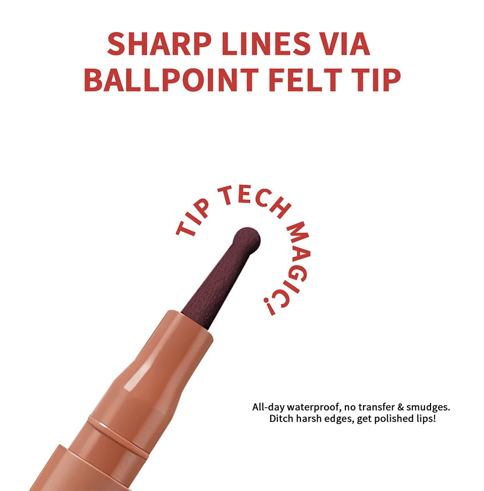 Long-Lasting Waterproof Felt Tip Lip Liner Stain - 15