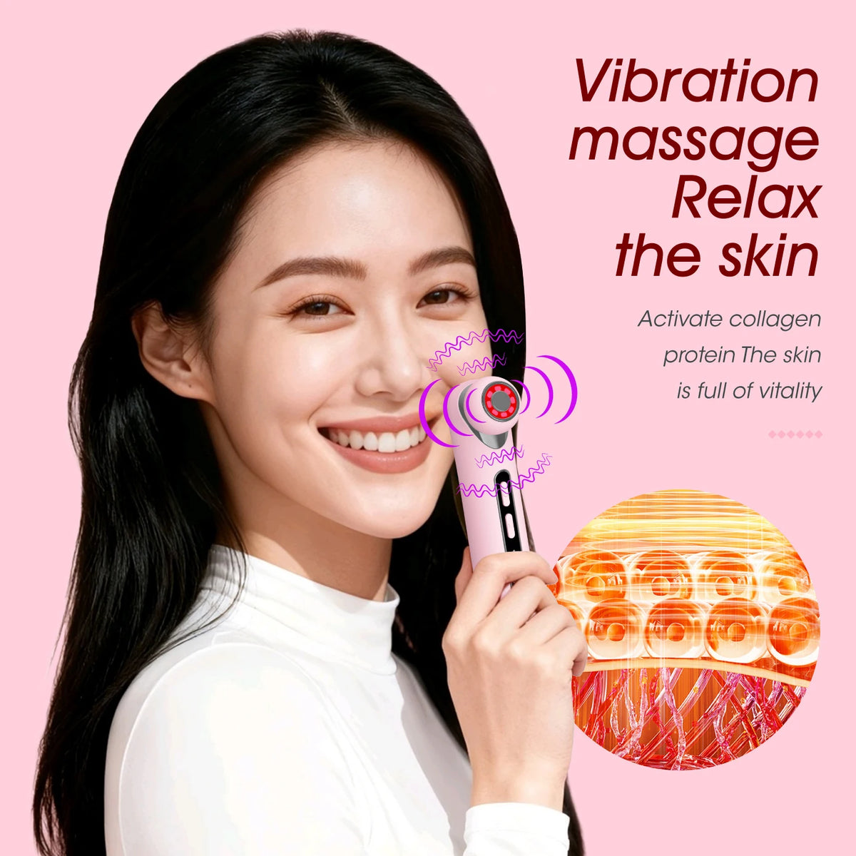 3-in-1 LED Photon Eye Facial Massager for Puffiness and Dark Circles