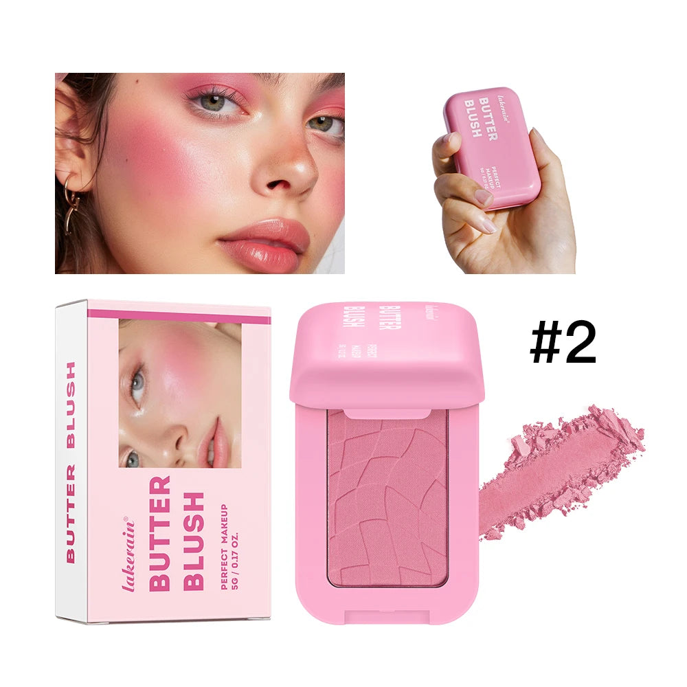 Long-Lasting Waterproof Cream Powder Blush