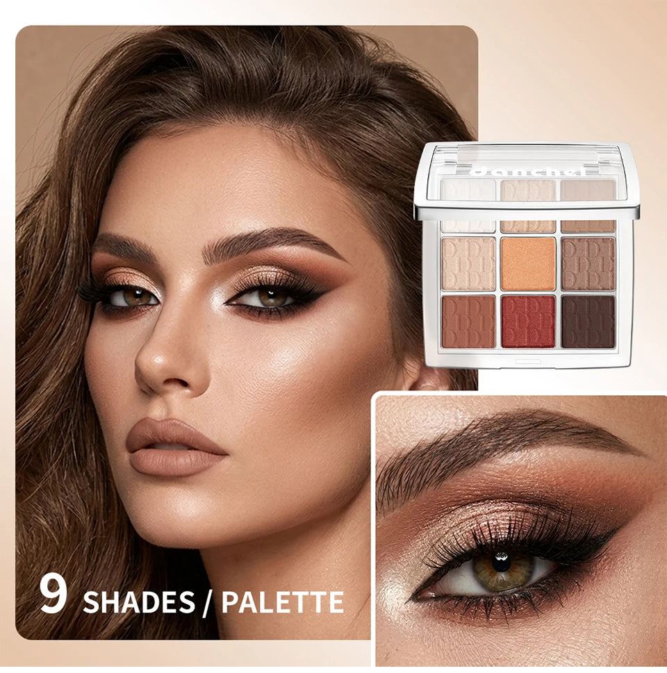 9-Color Professional Matte and Shimmer Eyeshadow Palette
