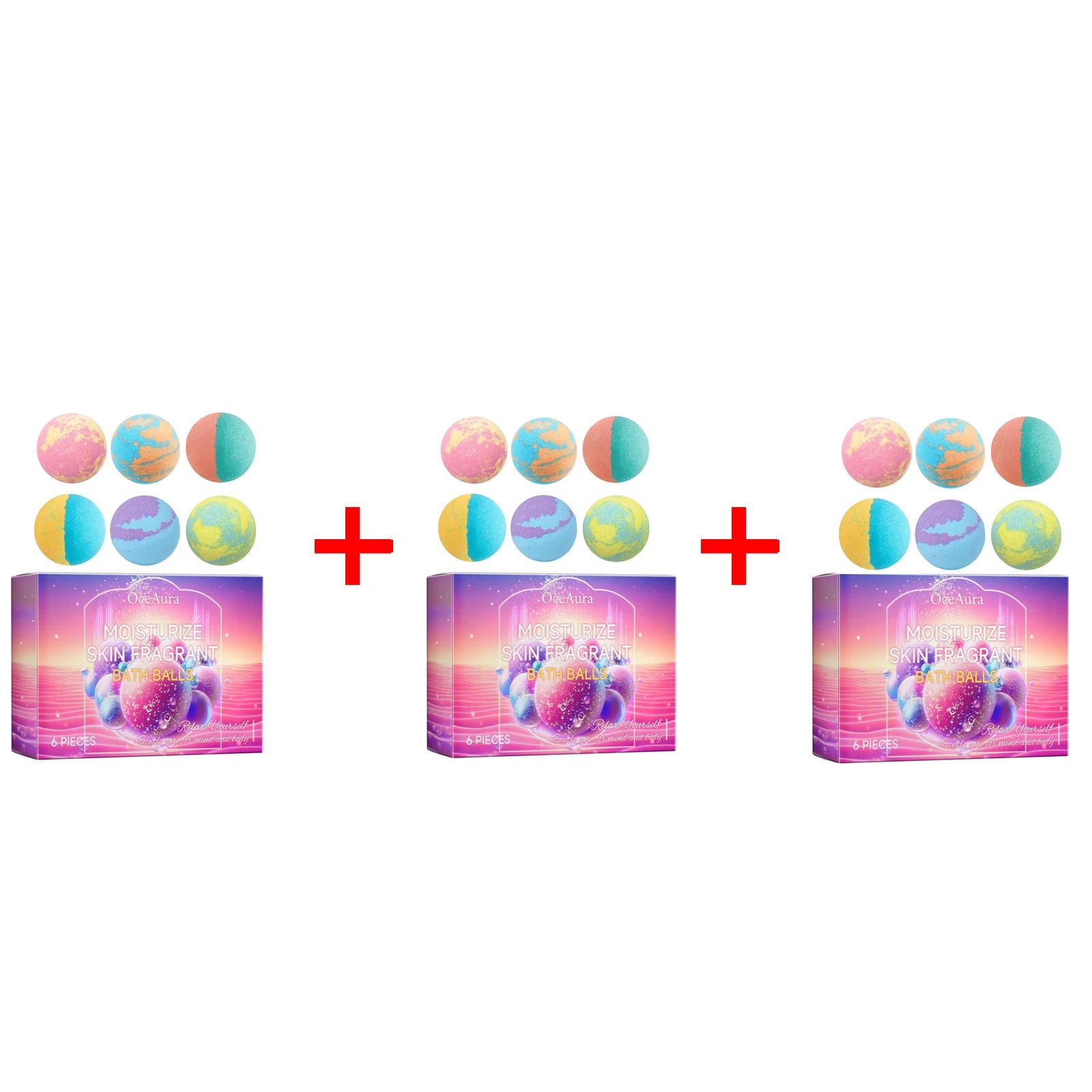 Aromatherapy Moisturizing Bath Bomb Set for Stress Relief - 9